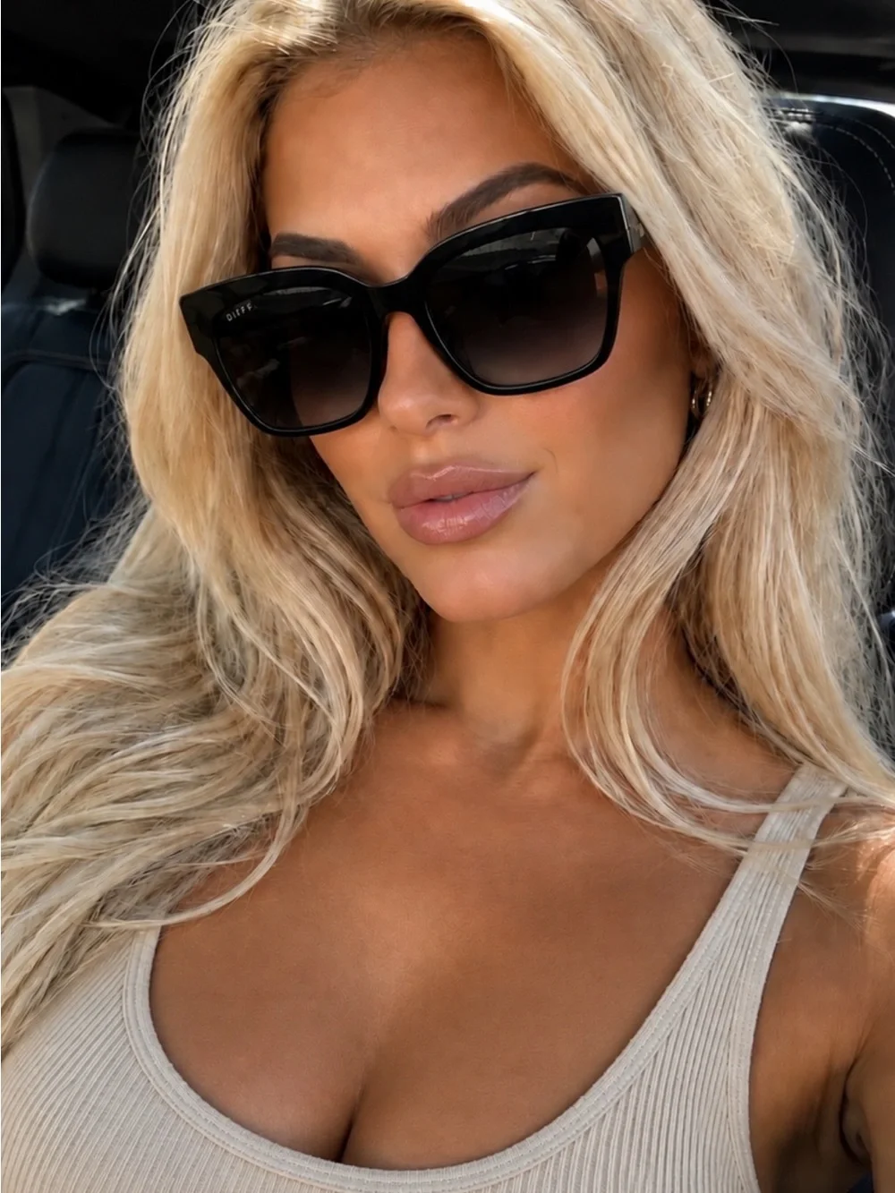 Diff Eyewear Classic Black Cat-Eye Sunglasses - Women